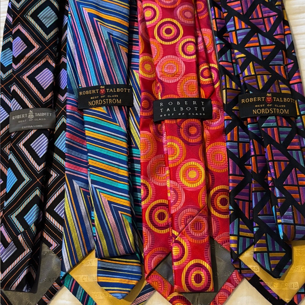 Robert Talbott Multicolor Geometric Ties 25.00 Ea… - image 2